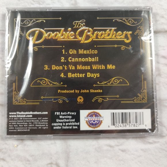 The Doobie Brothers CD 2021 Rock Oh Mexico Cannonball Better Days Sealed - Picture 2 of 2